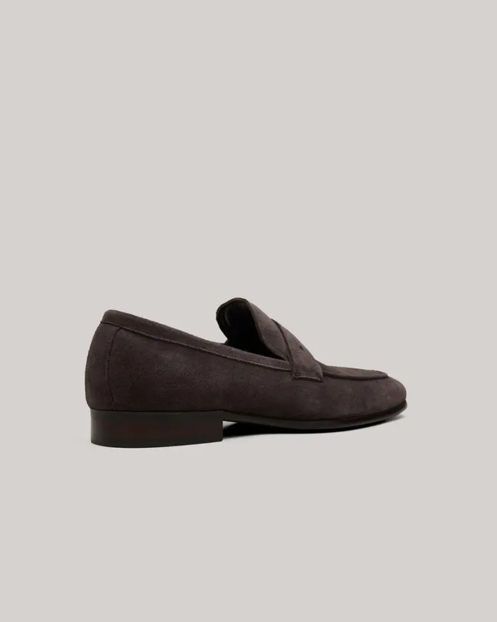 Politix Shoes Men Suede Loafer Espresso