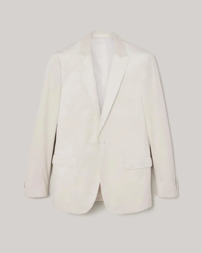 Politix Suit Jackets Men Velvet Tailored Jacket Stone