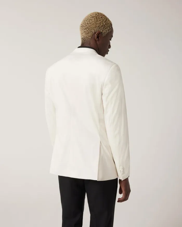 Politix Suit Jackets Men Velvet Tailored Jacket Stone