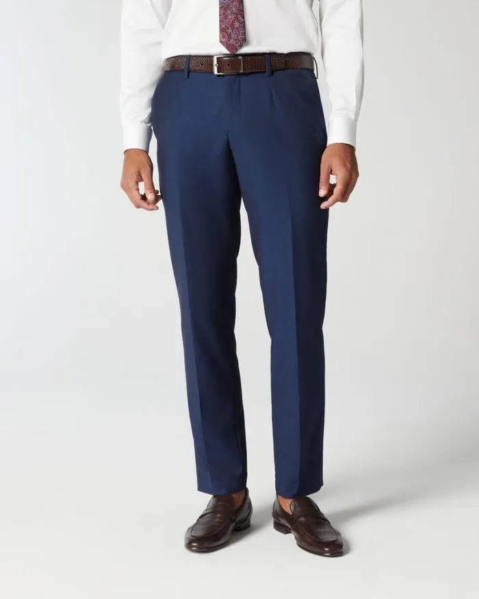 Politix Suit Pants Men Regular Fit TwoTone Tailored Pant Navy Blue