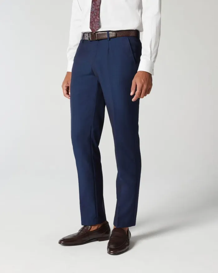 Politix Suit Pants Men Regular Fit TwoTone Tailored Pant Navy Blue