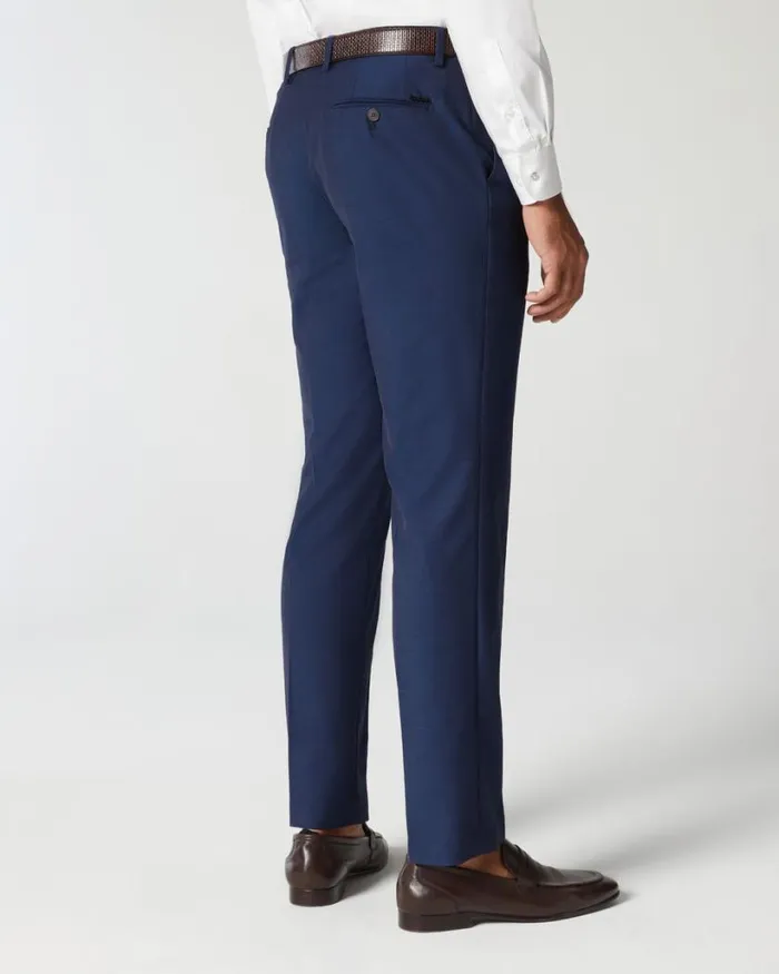 Politix Suit Pants Men Regular Fit TwoTone Tailored Pant Navy Blue