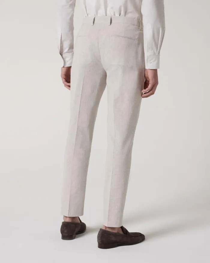 Politix Suit Pants Men Relaxed Striped Tailored Pant Natural