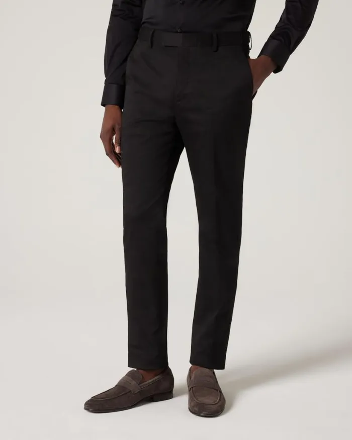 Politix Suit Pants Men Slim Stretch Tailored Dress Pants Black