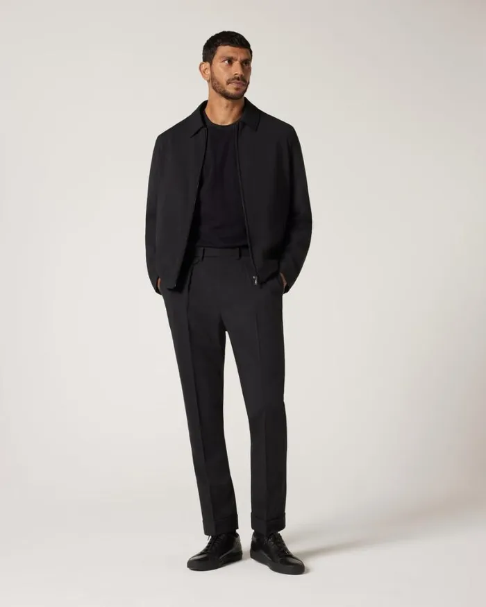 Politix TShirts Men Slim Fit Jacquard Texture Tee Black