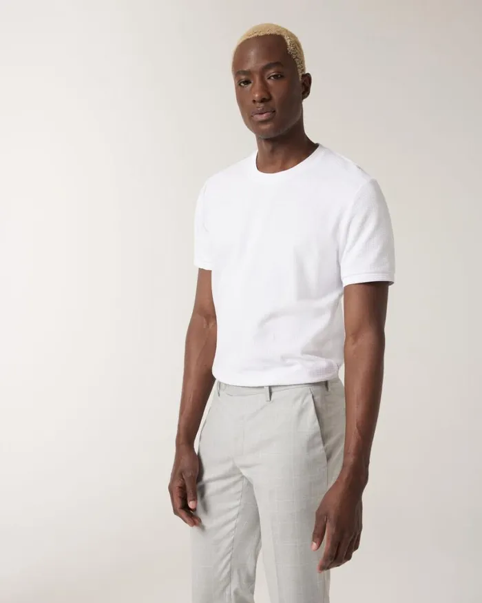 Politix TShirts Men Textured Crew Neck Tee White