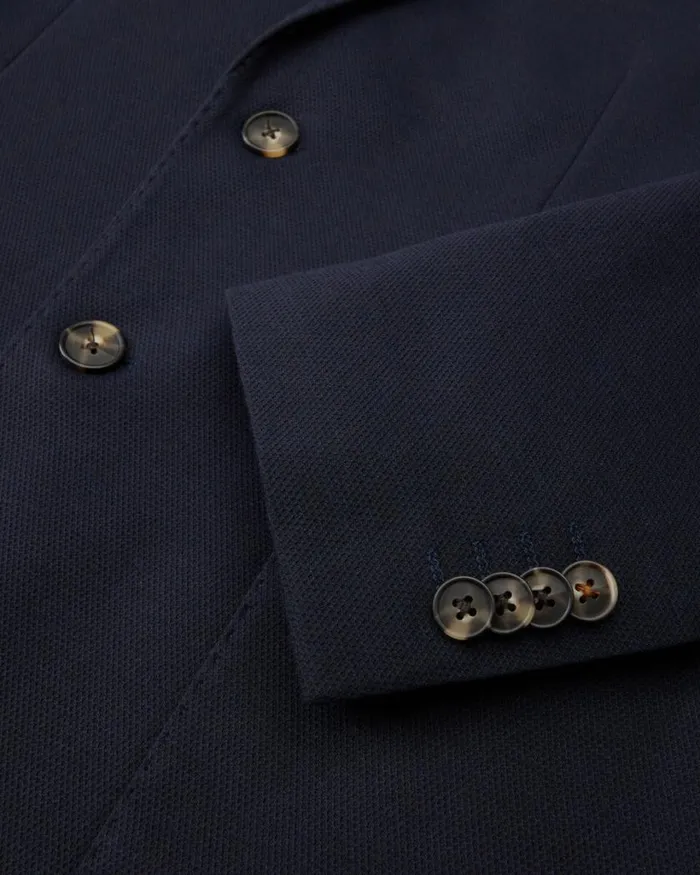Politix Travel Suits Men Travel Tailored Jacket Navy