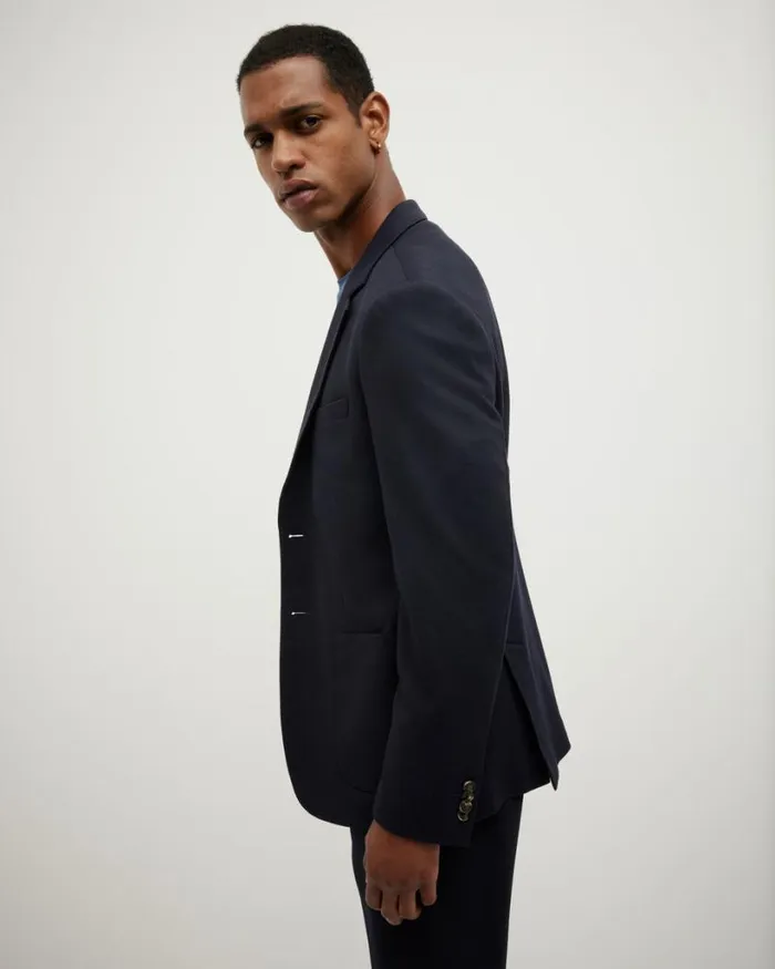 Politix Travel Suits Men Travel Tailored Jacket Navy
