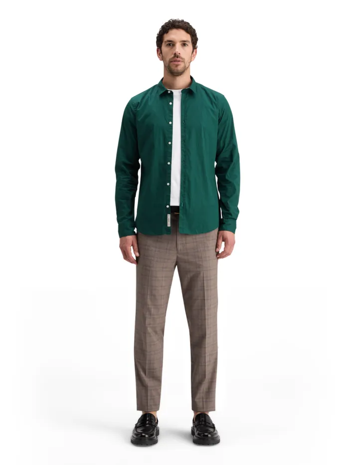 POPLIN SOLID Cypress Green Men Scotch and Soda Shirts