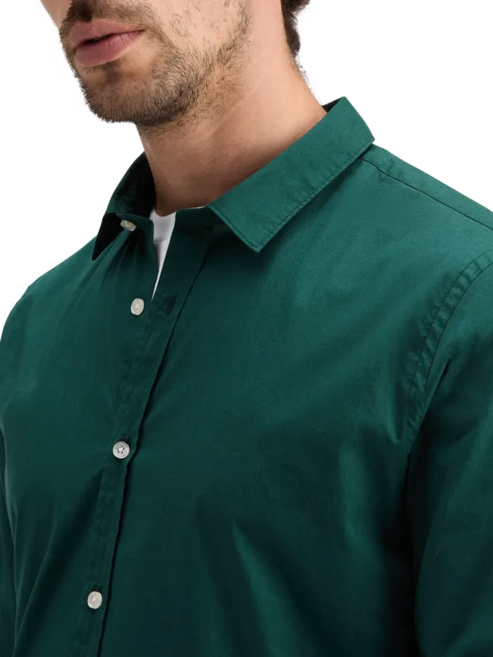 POPLIN SOLID Cypress Green Men Scotch and Soda Shirts