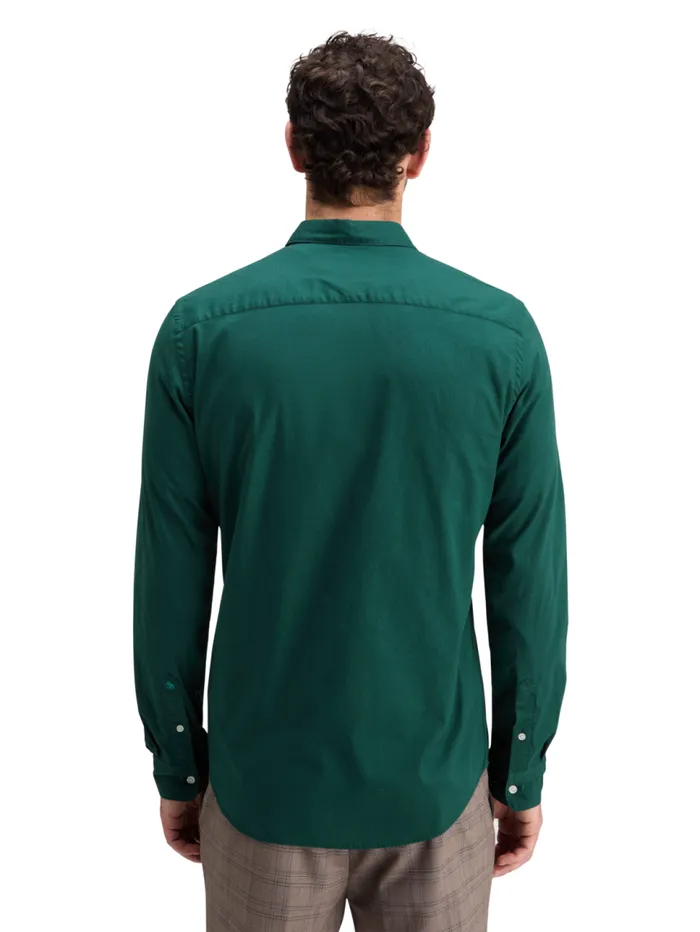 POPLIN SOLID Cypress Green Men Scotch and Soda Shirts