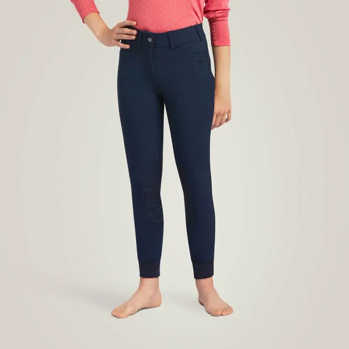 Prelude Knee Patch Breech Navy Kids Ariat English Riding Clothing