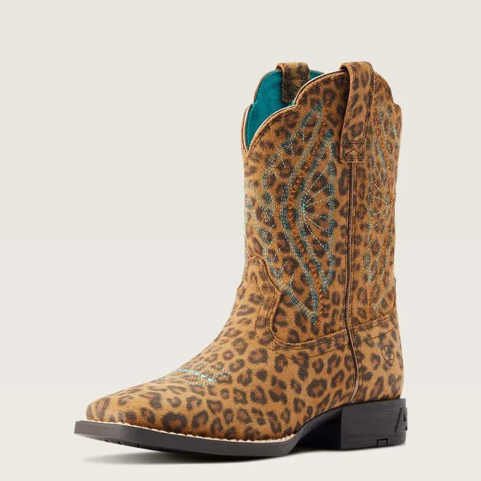 Primetime Western Boot Faded Leopard Kids Ariat Big Kids039 Footwear