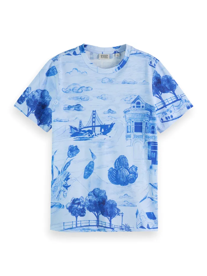 PRINTED REGULAR FIT TSHIRT Geo Flower Spaced Women Scotch and Soda Tops and TShirts