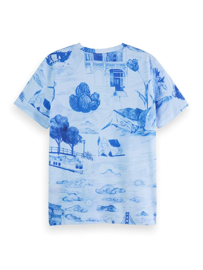 PRINTED REGULAR FIT TSHIRT Geo Flower Spaced Women Scotch and Soda Tops and TShirts