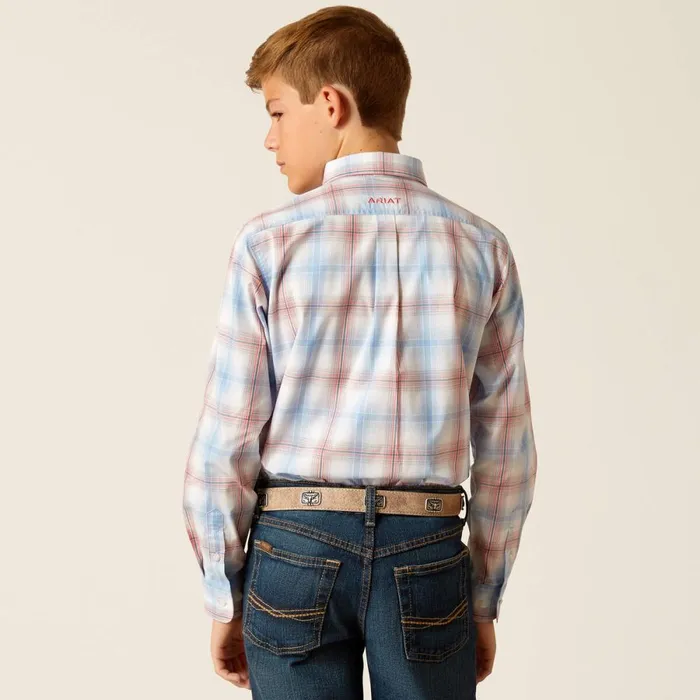 Pro Series Joshua Classic Fit Shirt Ceramic Teal Kids Ariat Button Down Shirts Pro Series Joshua Classic Fit Shirt Ceramic Teal Kids Ariat Button Down Shirts