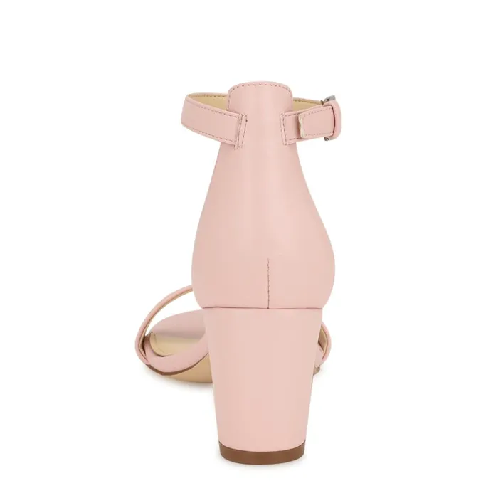 Pruce Ankle Strap Block Heel Sandals Light Pink Women Nine West Heeled Pruce Ankle Strap Block Heel Sandals Light Pink Women Nine West Heeled