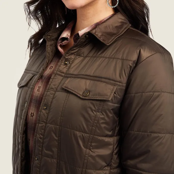 Puffer Trucker Insulated Jacket Banyan Bark Women Ariat Jackets and Vests Puffer Trucker Insulated Jacket Banyan Bark Women Ariat Jackets and Vests