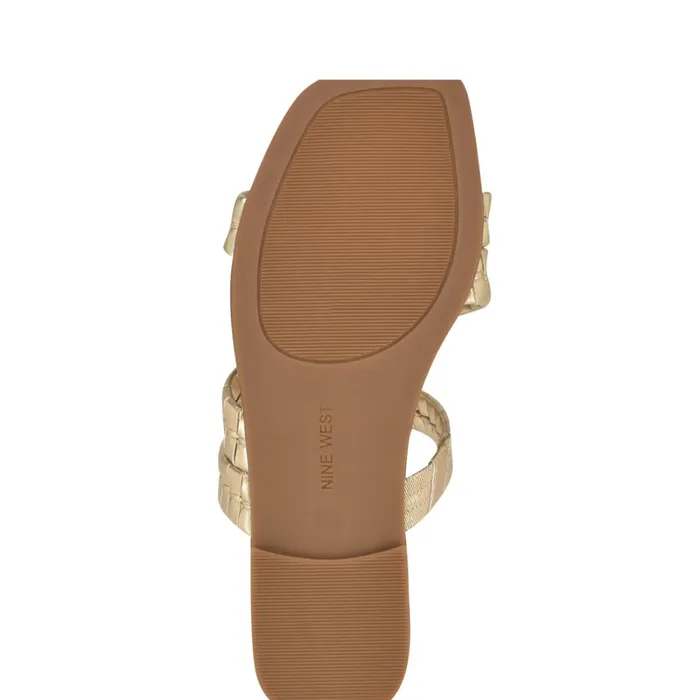 Quinlea Flat Strappy Sandals Platino Women Nine West Sandals Quinlea Flat Strappy Sandals Platino Women Nine West Sandals