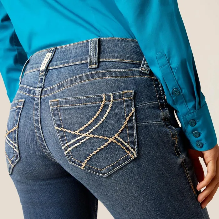 REAL Mid Rise Everlee Straight Jean Irvine Women Ariat Denim REAL Mid Rise Everlee Straight Jean Irvine Women Ariat Denim