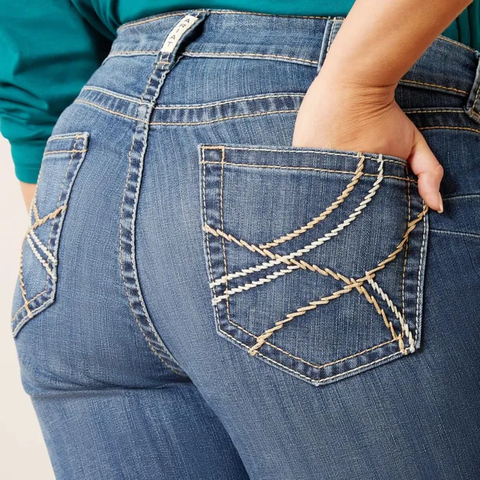REAL Mid Rise Everlee Straight Jean Irvine Women Ariat Denim REAL Mid Rise Everlee Straight Jean Irvine Women Ariat Denim