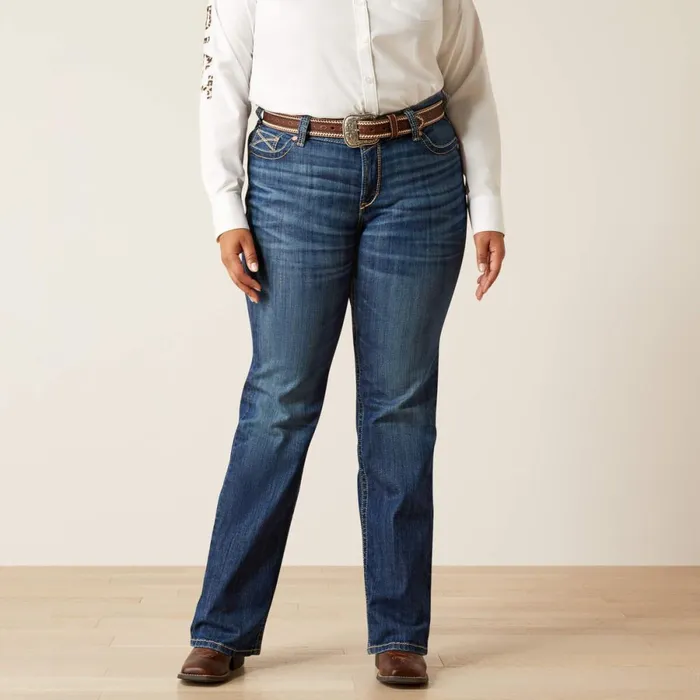 REAL Mid Rise Everlee Straight Jean Irvine Women Ariat Denim REAL Mid Rise Everlee Straight Jean Irvine Women Ariat Denim
