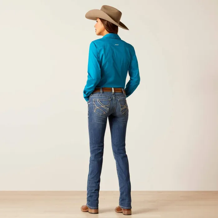 REAL Mid Rise Everlee Straight Jean Irvine Women Ariat Denim REAL Mid Rise Everlee Straight Jean Irvine Women Ariat Denim