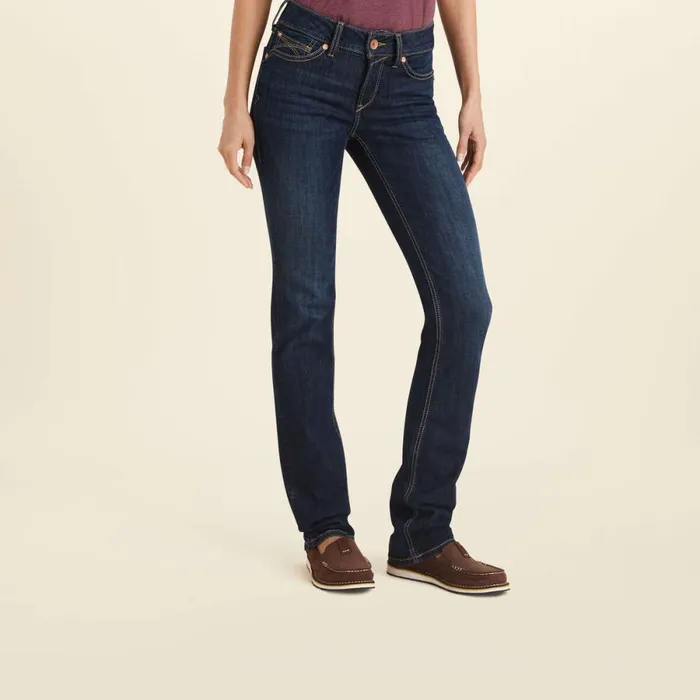 REAL Perfect Rise Greta Straight Jean Midnight Women Ariat Denim
