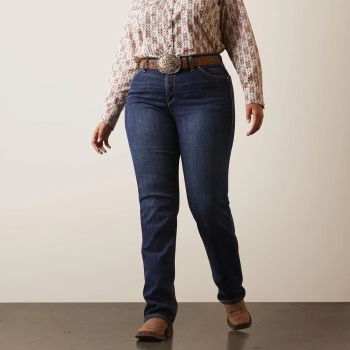 REAL Perfect Rise Greta Straight Jean Midnight Women Ariat Denim