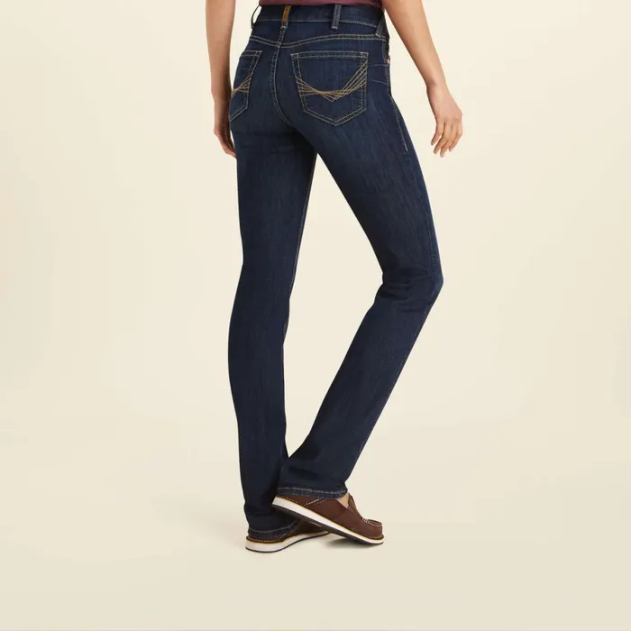 REAL Perfect Rise Greta Straight Jean Midnight Women Ariat Denim