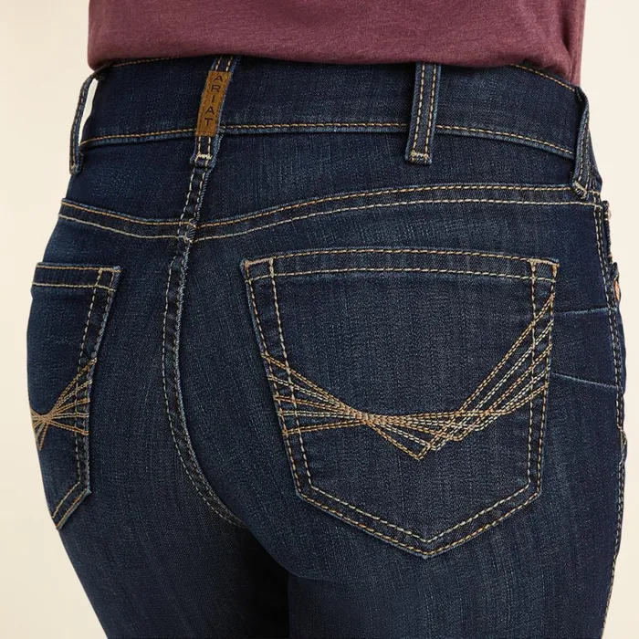 REAL Perfect Rise Greta Straight Jean Midnight Women Ariat Denim