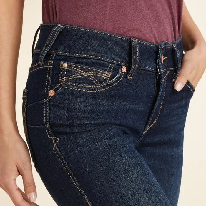 REAL Perfect Rise Greta Straight Jean Midnight Women Ariat Denim