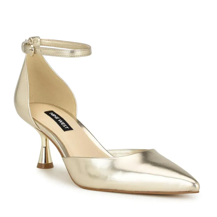Racha Ankle Strap Pumps Platino Women Nine West Pumps