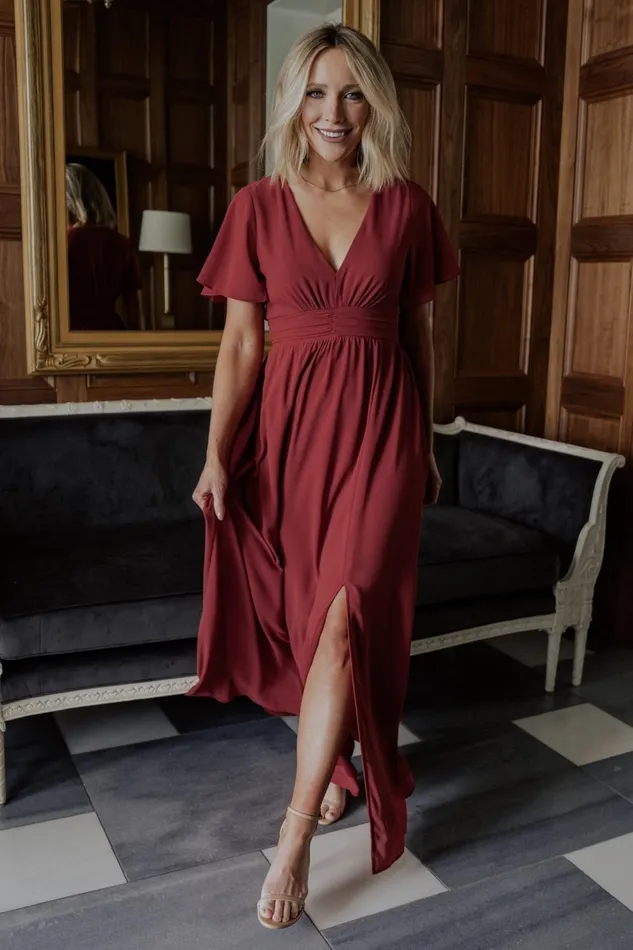 Ramona Maxi Dress Terracotta Women Baltic Born Wedding Guest