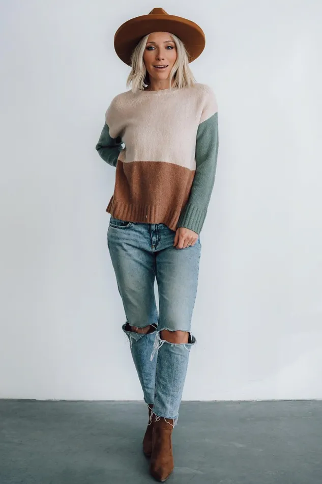 Randi Color Block Sweater Natural Women Baltic Born Sweaters Randi Color Block Sweater Natural Women Baltic Born Sweaters