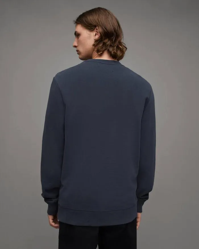 Raven Crew Neck Ramskull Sweatshirt Cadet Blue Men AllSaints Sweatshirts and Hoodies Raven Crew Neck Ramskull Sweatshirt Cadet Blue Men AllSaints Sweatshirts and Hoodies