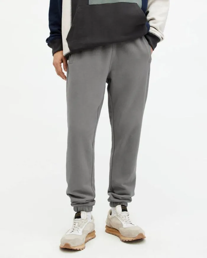 Raven Slim Fit Cuffed Ramskull Sweatpants Ash Grey Men AllSaints Pants