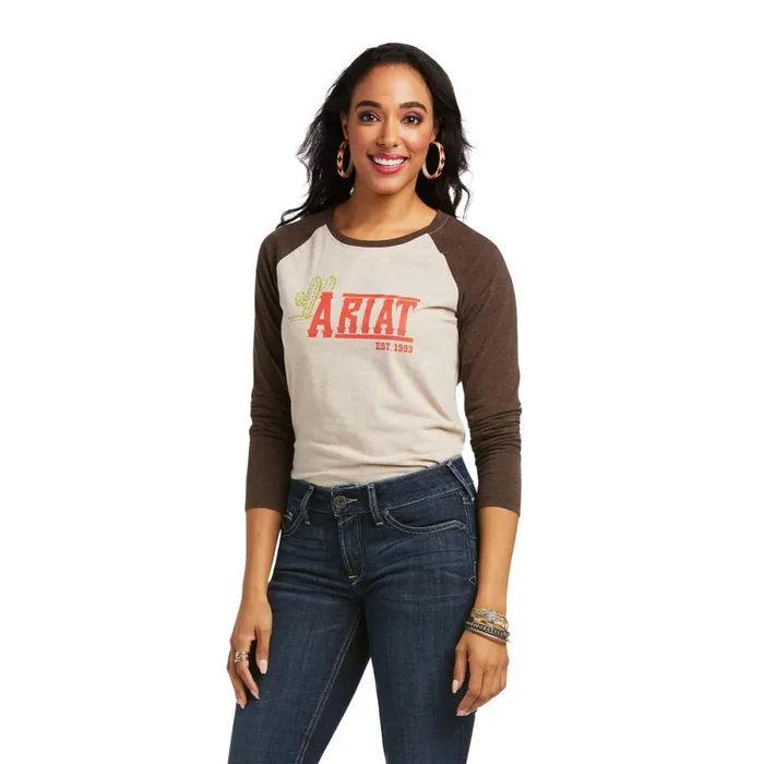 REAL Ariat Graphic Tee Oatmeal Heather Women Ariat TShirts and Tops