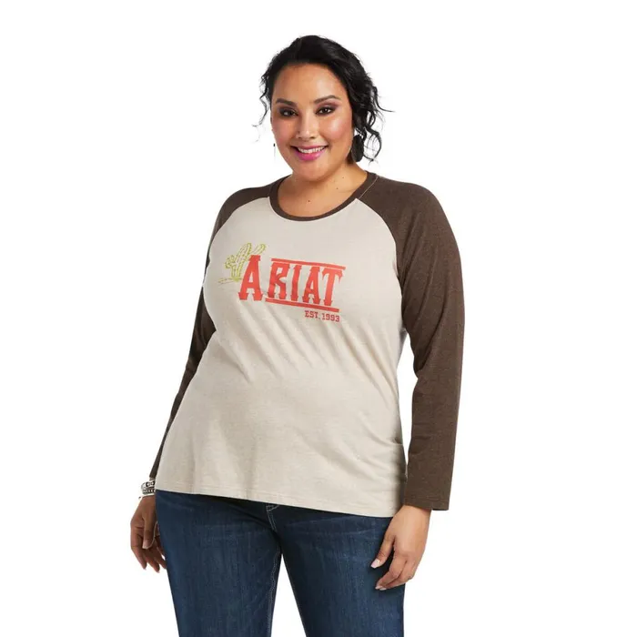 REAL Ariat Graphic Tee Oatmeal Heather Women Ariat TShirts and Tops