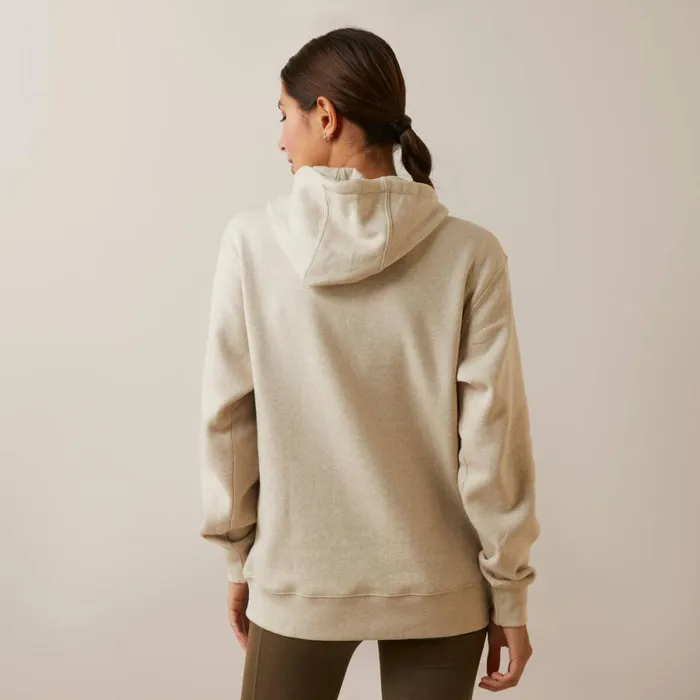 REAL Ombre Shield Hoodie Oatmeal Heather Women Ariat Sweatshirts and Hoodies
