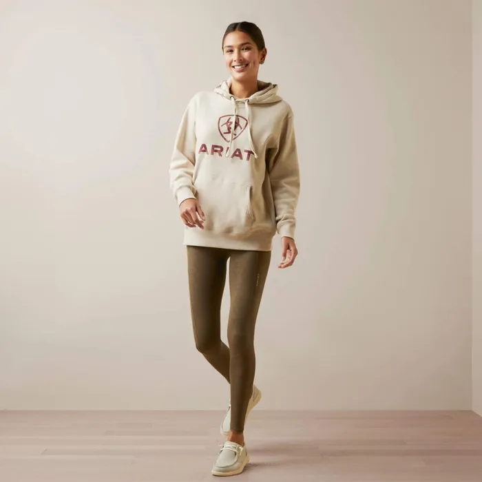 REAL Ombre Shield Hoodie Oatmeal Heather Women Ariat Sweatshirts and Hoodies