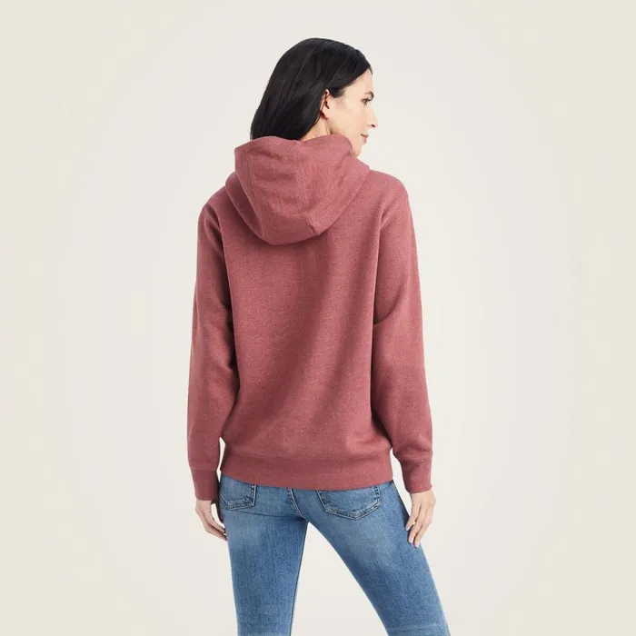 REAL USA Chest Logo Hoodie Sundried Tomato Heather Women Ariat Sweatshirts and Hoodies REAL USA Chest Logo Hoodie Sundried Tomato Heather Women Ariat Sweatshirts and Hoodies
