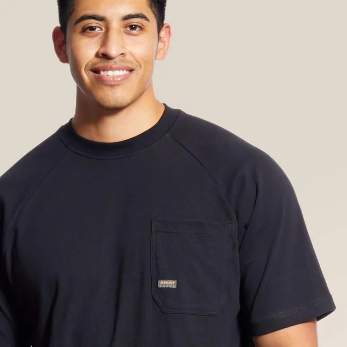 Rebar Cotton Strong TShirt Black Men Ariat TShirts and Polos Rebar Cotton Strong TShirt Black Men Ariat TShirts and Polos