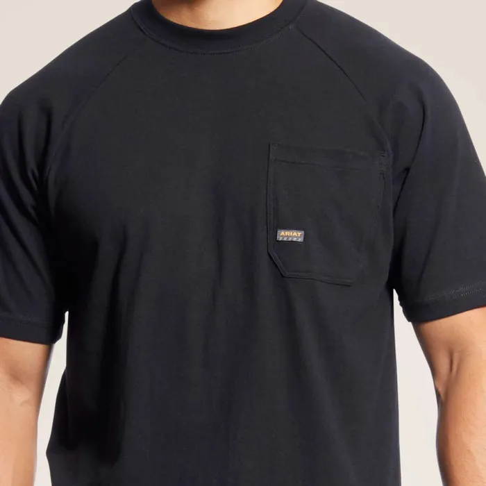 Rebar Cotton Strong TShirt Black Men Ariat TShirts and Polos Rebar Cotton Strong TShirt Black Men Ariat TShirts and Polos