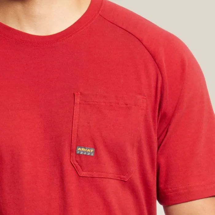 Rebar Cotton Strong TShirt Rio Red Men Ariat TShirts and Polos Rebar Cotton Strong TShirt Rio Red Men Ariat TShirts and Polos