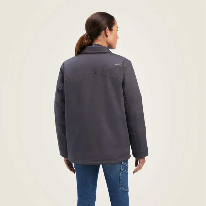 Rebar DuraCanvas SherpaLined Coat Rebar Grey Women Ariat Jackets and Vests