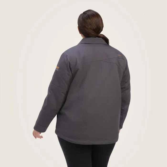 Rebar DuraCanvas SherpaLined Coat Rebar Grey Women Ariat Jackets and Vests
