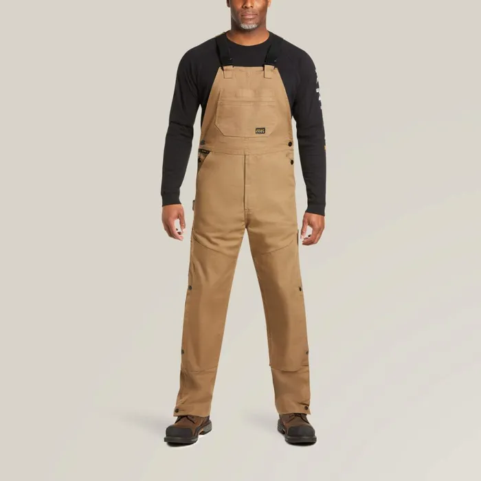Rebar Duracanvas Unlined Bib Field Khaki Men Ariat Pants and Shorts
