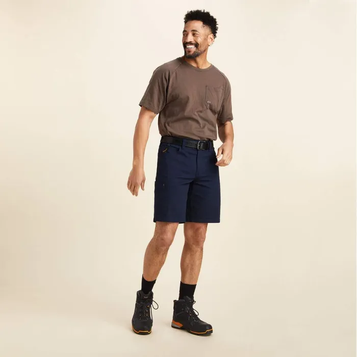 Rebar DuraStretch Made Tough 10034 Short Navy Men Ariat Pants and Shorts Rebar DuraStretch Made Tough 10034 Short Navy Men Ariat Pants and Shorts