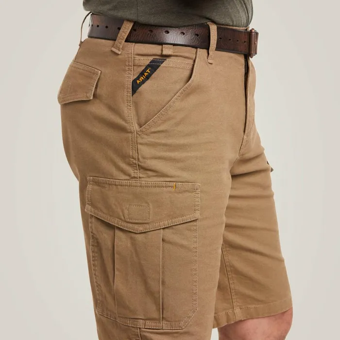 Rebar DuraStretch Made Tough Cargo 11034 Short Field Khaki Men Ariat Pants and Shorts Rebar DuraStretch Made Tough Cargo 11034 Short Field Khaki Men Ariat Pants and Shorts